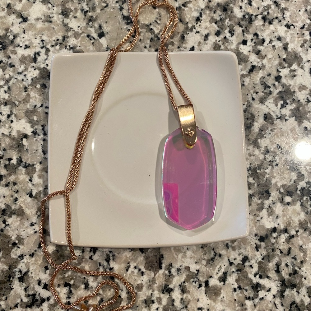 Rare iridescent glass Kendra Scott necklace